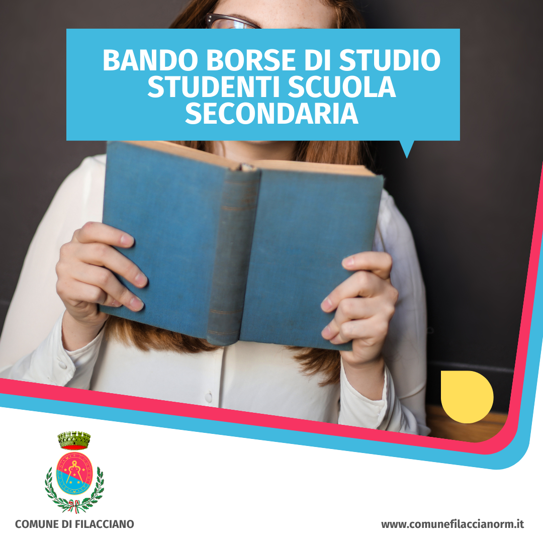 BANDO BORSE DI STUDIO STUDENTI SCUOLA SECONDARIA
